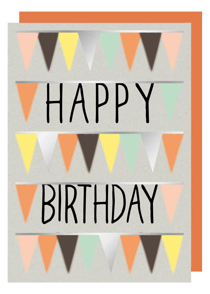 Quire Rough Elegance Card Happy Birthday Bunting