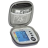 Vive Precision Blood Pressure Monitor Case - Hard Medical Travel Carrying Bag - Portable Storage with Carry Strap - Fits Omron 5, 7, and More BPM Cuff, Universally Compatible, Health Accessories Pouch