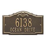 Whitehall Custom Gatewood Standard Wall Aluminum Address Plaque 14.25