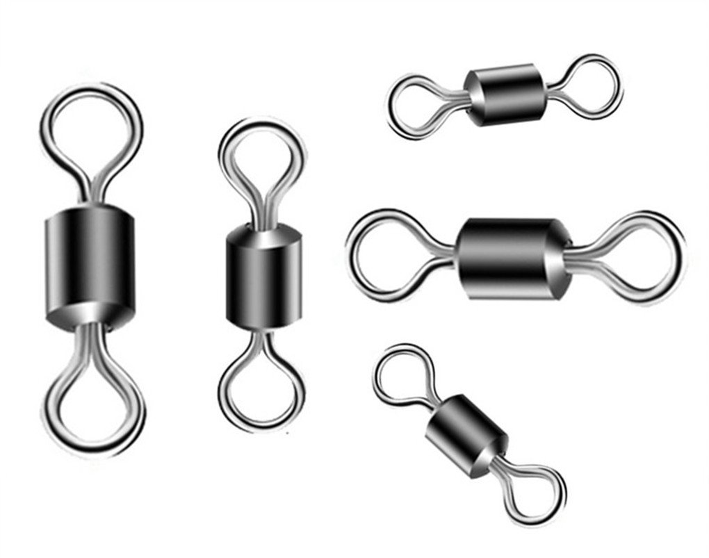 Toasis Rolling Barrel Fishing Swivel Assorted Sizes Test 71LB to 220LB (#2/0_165Lb_50pcs)