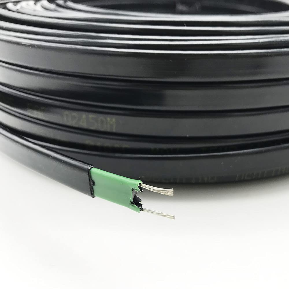 MyncbD Cavo Elettrico Cavo di Riscaldamento Elettrico 12V 24V 110V 220 Volt Tubo dell'Acqua Antigelo Protezione antigelo Cavo di Riscaldamento per Tetto Autoregolante 50m (Color : 24V 25W 5m)