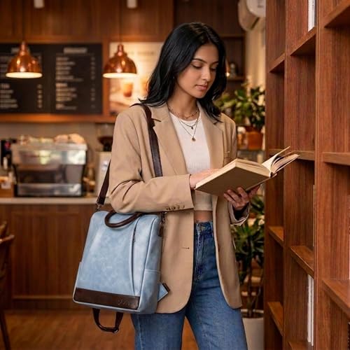 Image of VISMIINTREND Backpack Bags for Women | Rakhi Gift for Sister | Vegan Leather Laptop Bag for Women Office, Backpack for College, Daily Travel Bagpack - Rakshabandhan Gift For Sister