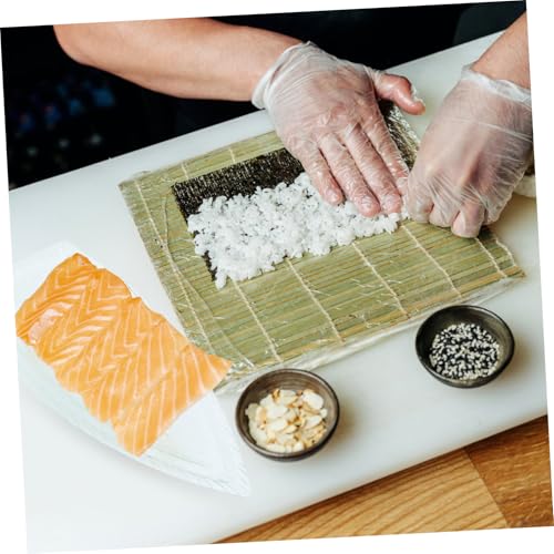 Plato para sushi con divisores forma barco 39x19x5cm acrílico miniatura 6