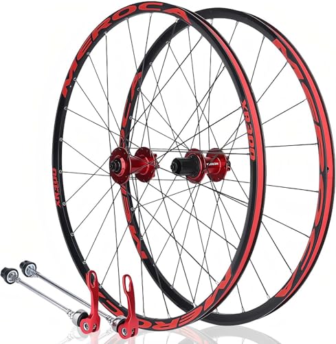 YQCXG 26インチ 27.5インチ バイクホイール MTB ホイールセット ディスクブレーキ クイックリリースマウンテンバイク フロントリアリム ベアリングハブ 8-11Speed