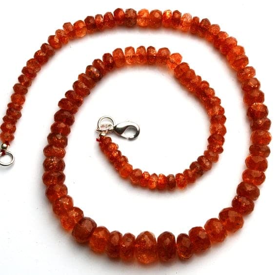 Pierre de soleil naturelle en perles rondelles facettées 5-10mm pour création LKBEADS