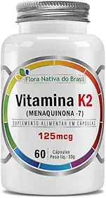 Vitamina k2 menaquinona 125ug 60 capsulas Flora Nativa Brasil