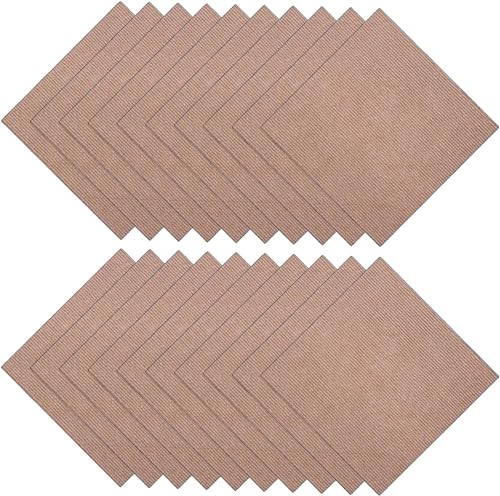 ELzEy Losetas de Alfombra for el hogar, losetas de Alfombra Autoadhesivas, pelar y Pegar, Lavables, Bricolaje fácil, Duradero 50 * 50cm, 20 Piezas(Camel)