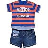 Schnizler Surf Summer kledingset voor jongens, met T-shirt en korte jeansbroek