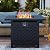 Vongrasig 28" Gas Fire Pit, 50,000 BTU Steel Propane Fire Pit Table for Outdoor Outside, Outside Patio Deck and Garden, CSA Certified Fire Table with Lid and Lava Rock