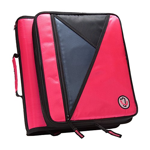 Image of Case-it Universal 2-Inch 3-Ring Zipper Binder, Holds 13 Inch Laptop, Hot Pink, LT-007-NPk