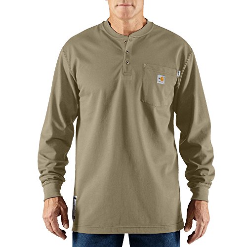 Carhartt Men's Flame Resistant Force Cotton Long Sleeve Henley