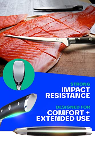 Dalstrong Fillet Knife - 7" Flexible Blade - Gladiator Series Elite - German Hc Steel - G10 Handle - W/Two Sheaths - Nsf Certified #TOP4