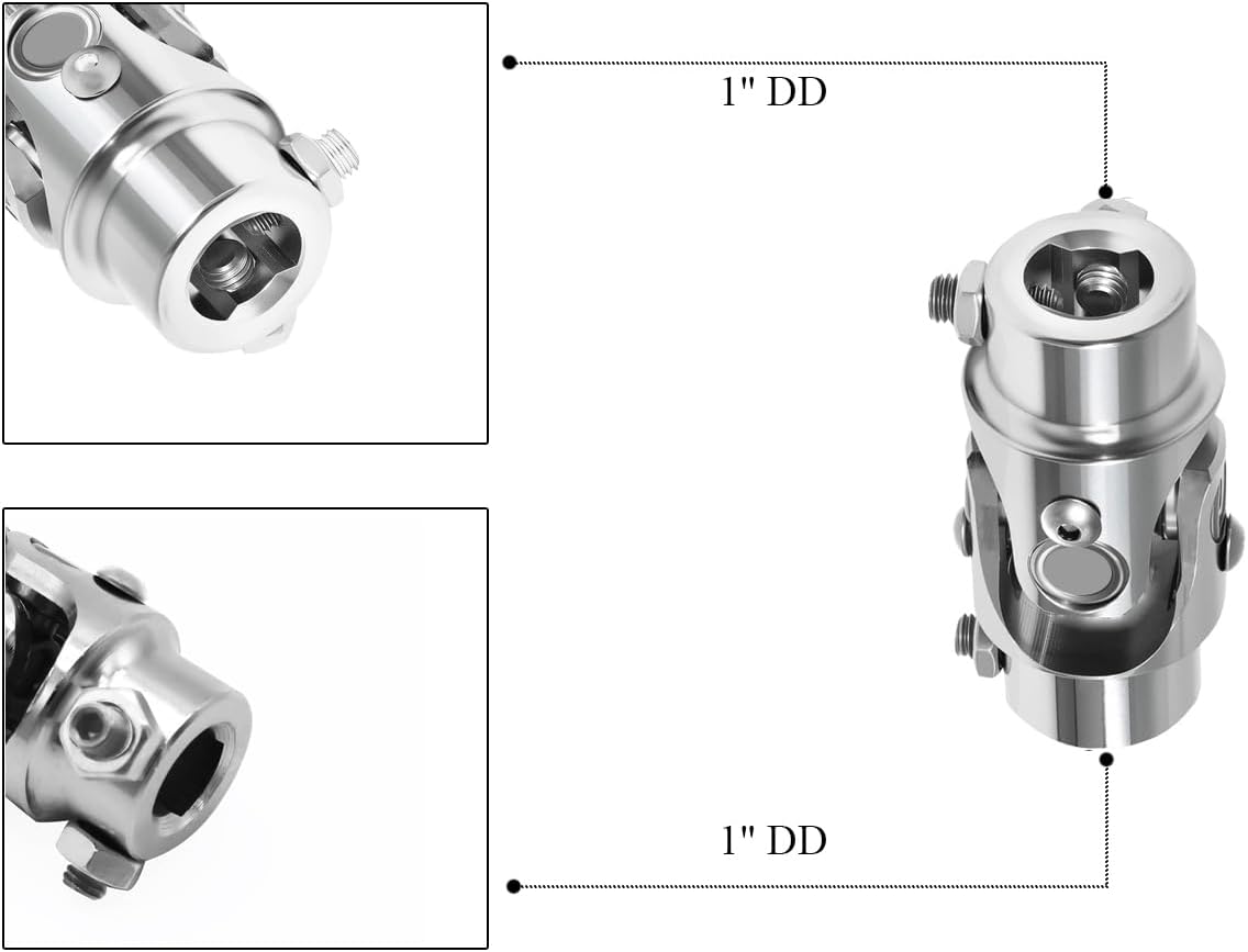 Chrome 1" DD-1" DD Universal Steering Shaft U Joint