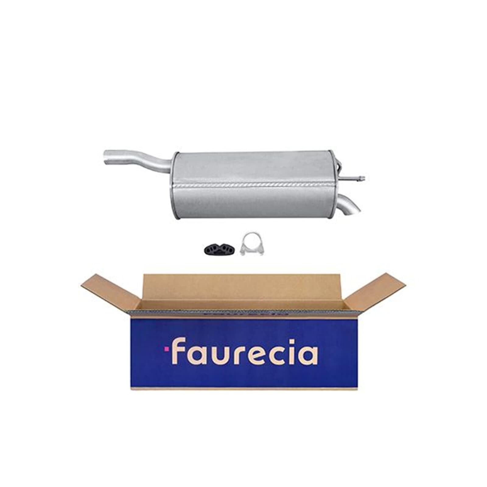 HELLA 8LD 366 029-271 Tłumik końcowy - Easy2Fit® Kit - z tyłu - jednoczęściowy - Komplet z elementami do montażu