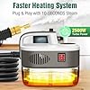Steam Cleaner, 10s Rapid Heating Steamer with 6 Levels, 1.2L Water Tank, Portable Powerful Steamer for Cleaning without chemicals, Handheld Steam Cleaner for Home, Car, Grout, Tile, Floor, Dirt