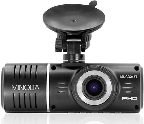 Miniatura 8 de Minolta Videocámara de coche de 3 canales 1080p con cámara trasera, cámara de tablero Full HD, visión nocturna infrarroja interior de la cabina,