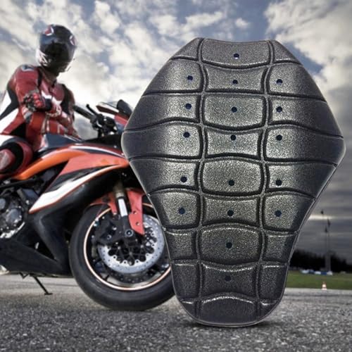 EffiFish Protector de espalda para motocicleta, almohadilla de armadura EVA para chaqueta, pecho, columna vertebral, seguridad, equitación, esquí, color negro, 14.96 x 12.2 pulgadas