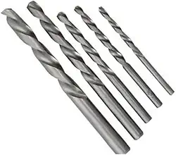 Kit 5 Brocas Metal Aço 4 5 6 8 e 10 mm Titânio Furadeira Helicoidal Cilíndrica Furar Rápido Usinagem