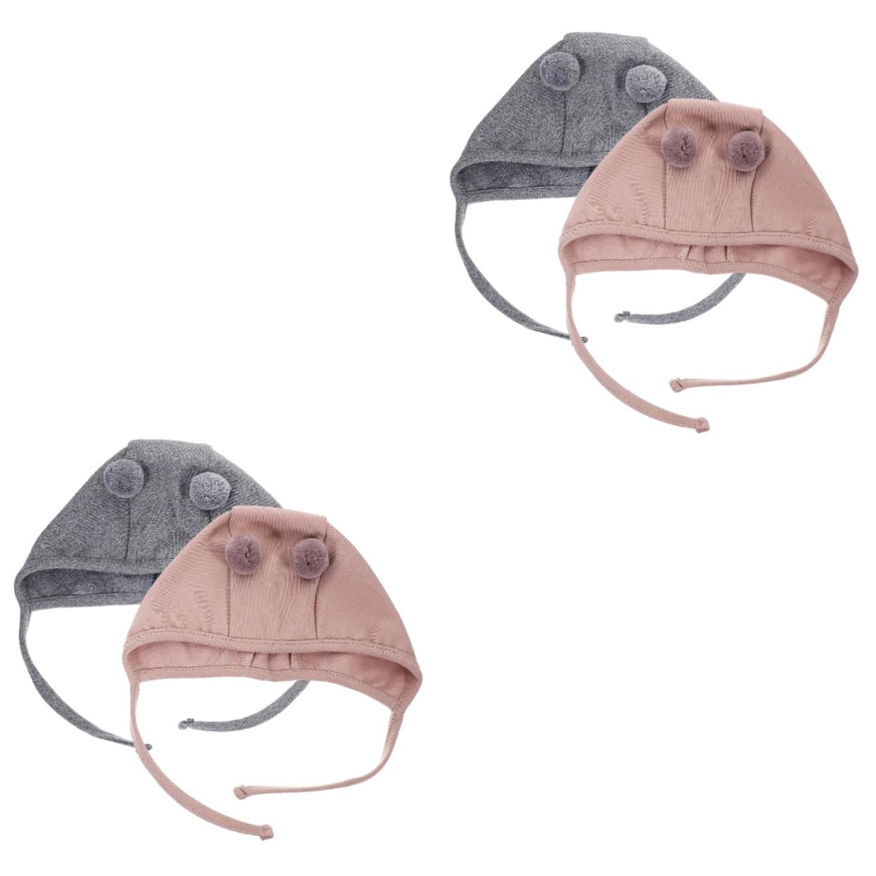 TOYANDONA 4 Pz Cappello da Bambino Cappelli da Bambina Cappellini Appena Nati Cappello Invernale per Bambini Cappelli per Bambine Tiara Tappo del Pneumatico Cotone Sezione Sottile Neonato