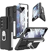 Miimall Kompatibel mit Samsung Z Fold 5 Hülle, Fold 5 Hülle mit Ständer Stifthalter [HD Displaysc...