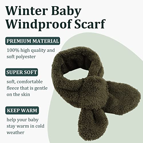 Image of JANGANNSA Fleece Kids Scarf - Warm Winter & Autumn Neck Warmer for Boys & Girls 1-6Y