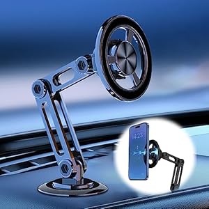 Universal 360° Pro – 2023 New Magnetic Suction Car Phone Holder, Hands Free Automobile Mounts Cell Phone Holder with Metal Ring, Adjustable Cell Phone Mount for All Mobile Phones