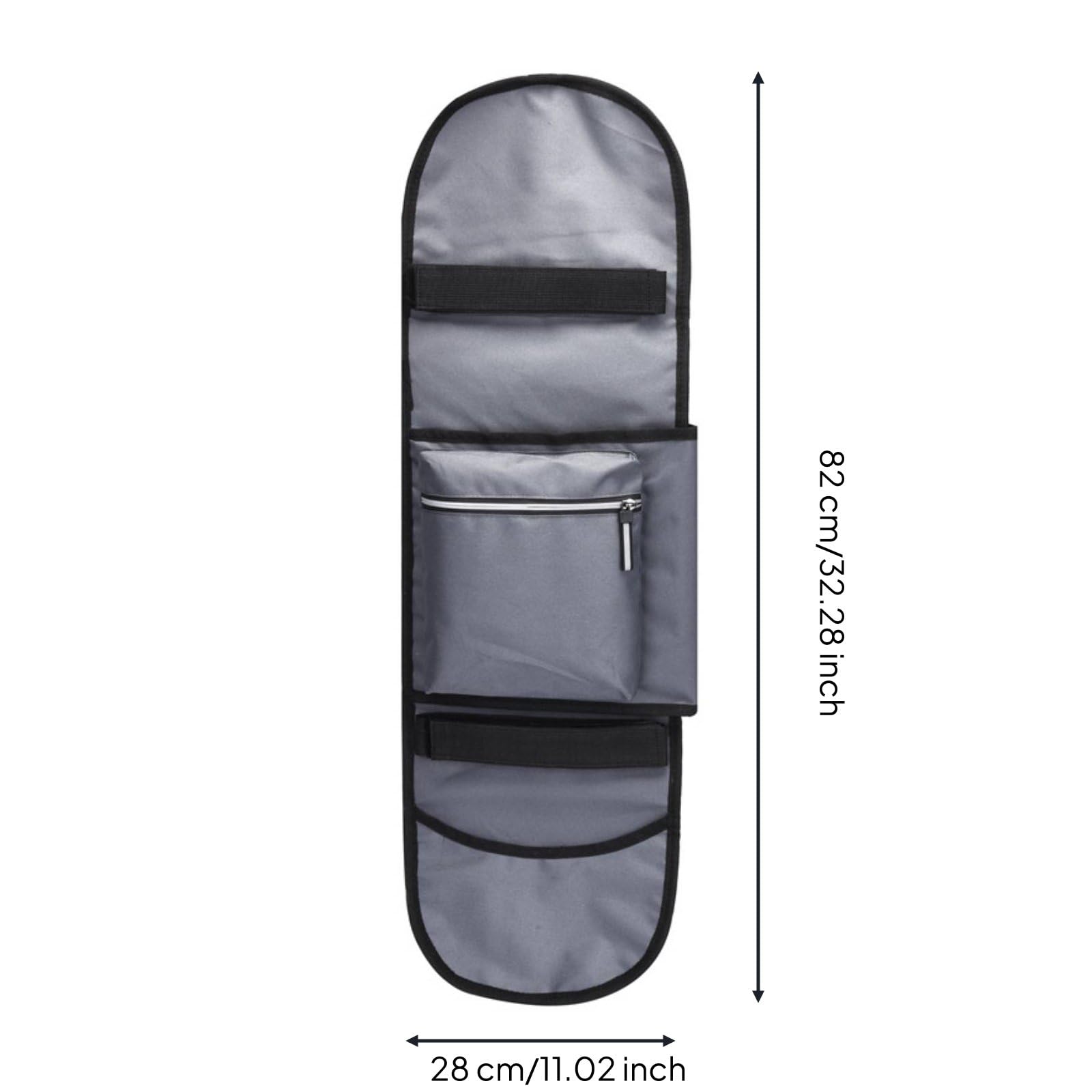 TISHITA Sac à Dos Skateboard Sac Housse Porte-Planche Tissu 900D Résistant et Déperlant Bretelles Rembourrées Sangle Réglable Bande Réfléchissante Pliable