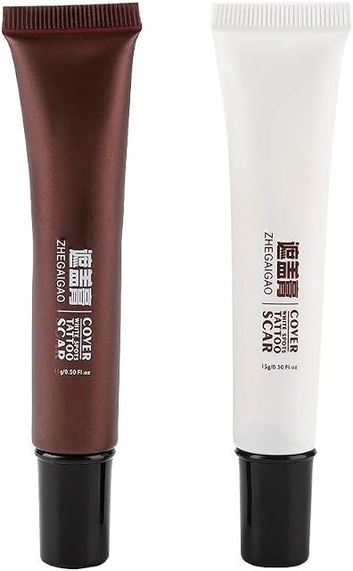 Scar Tattoo Concealer-Professional Scar Tattoo Concealer Vitiligo Hiding Spots Birthmarks Makeup Cover Cream Set