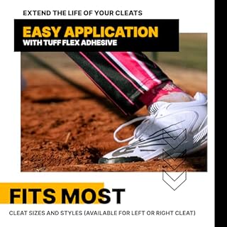 Molded Cleat Toe Protector, Softball & Baseball Cleat Cover Toe Protectors for Shoes & Cleats - Fits Most Sizes and Styles, Black, Right Cleat