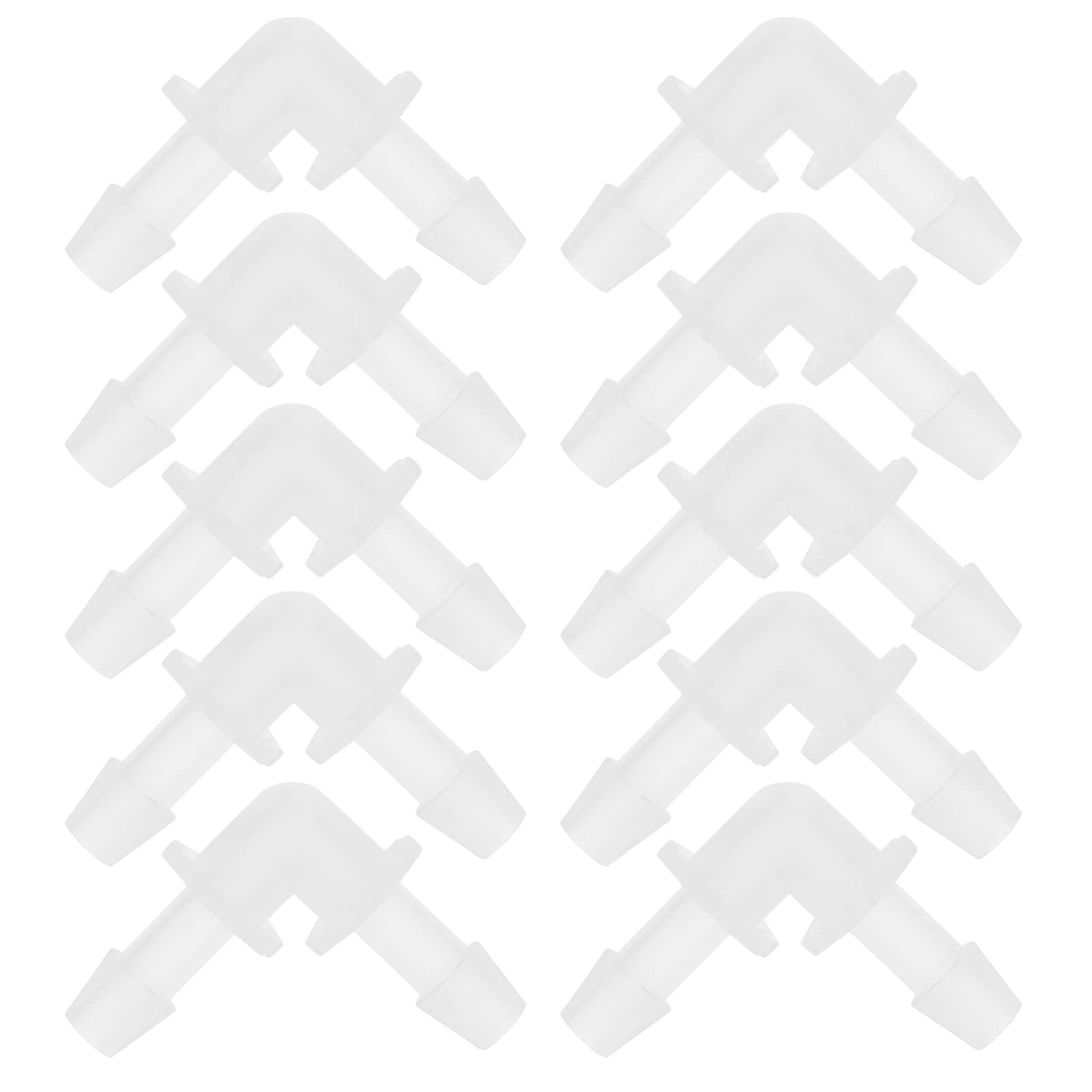 NULYLU 90 Degree Pp Elbow Fittings Right Angle Connectors Barbed L-Shaped Tubing Fittings for Aquarium