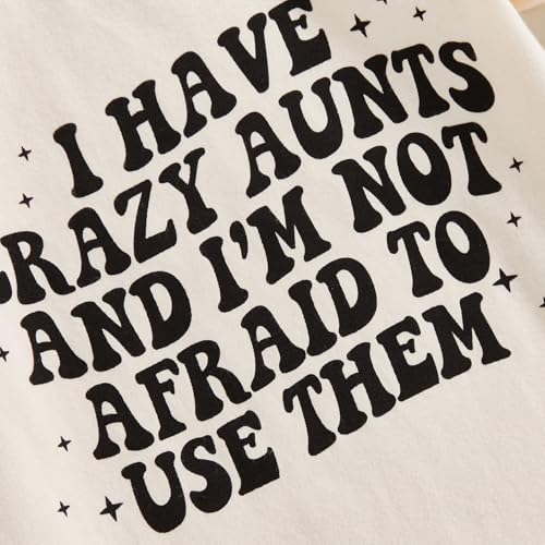 Canis Infant Newborn Baby Boy Girl Funny Auntie Bodysuit Romper Short Sleeve Letters Print Jumpsuit4