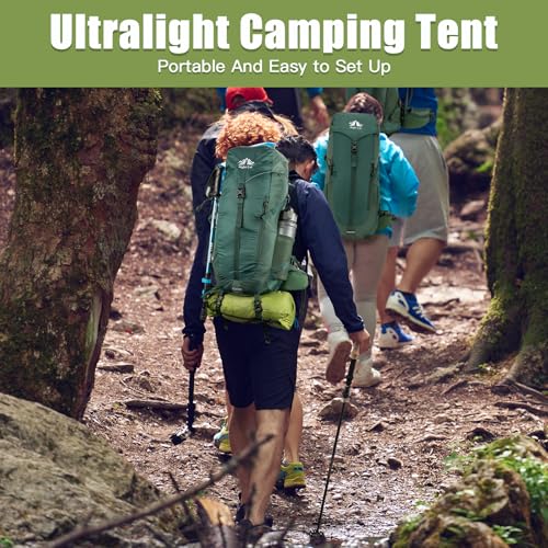 Image of Night Cat Ultralight Tent 1 Person for Professional Backpacker Hiker 2 LBS Only Lanshan Backpacking Bivvy Ground Tent Heavy Rain Waterproof Trekking Pole Not Included