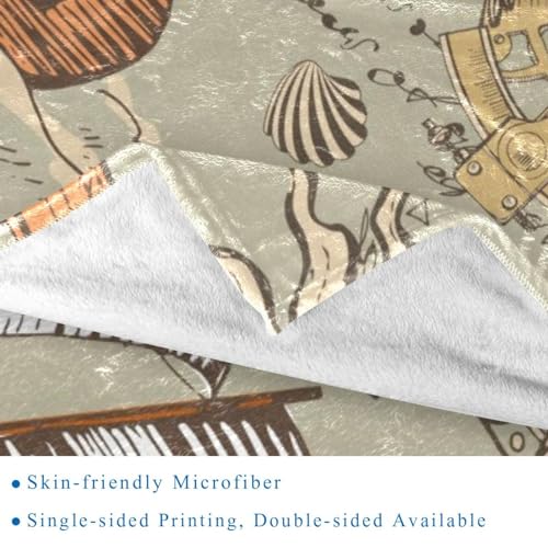 Couverture douce et confortable en microfibre de qualité supérieure marine