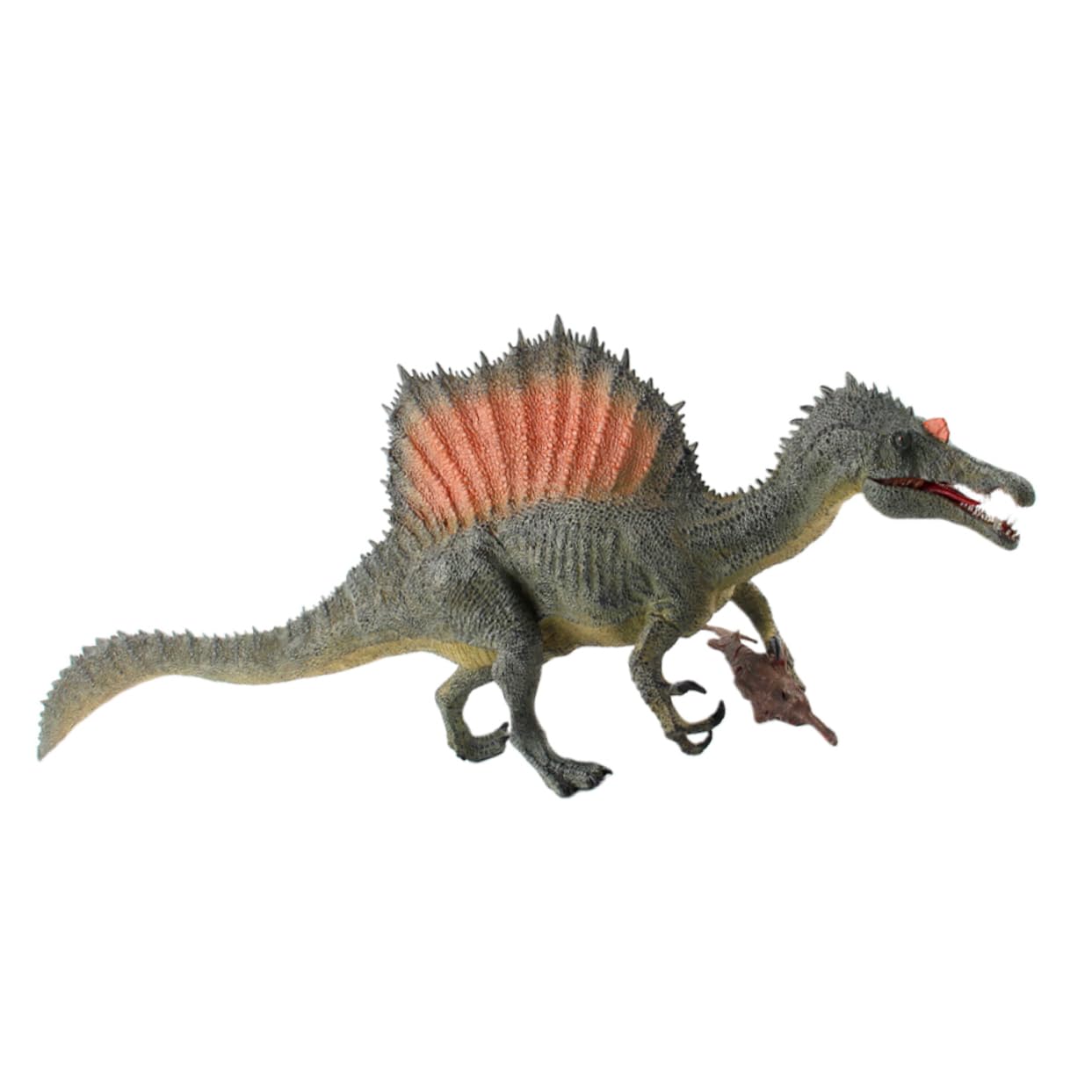 Beaupretty Figura Realistica di Spinosauro, Dinosauro in Plastica Mascella Mobile, Decorazione per Scrivania e Casa, Figura Preistorica