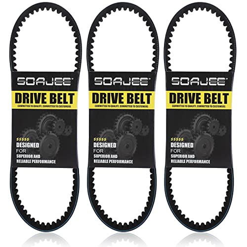 Soajee 3Pcs 835 20 30 Cvt Drive Belt For Gy6 125Cc - 150Cc 232Cc 152Qmi 157Qmj 4-Stroke Engines Atv Motorcycle Go Kart Scooter Pit Dirt Mini Bike Agility Baja Carter Coolster Diamo Hammerhead Gts 150 #TOP22