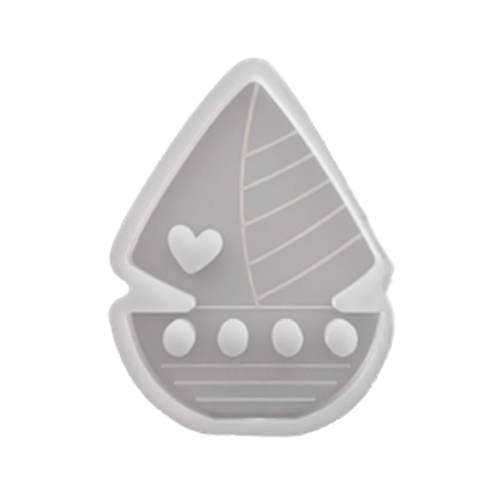 hogtnd Sturdy Silicone Sailboats in Heart Shape Great for Candlewax and Soap Making Home Decoration