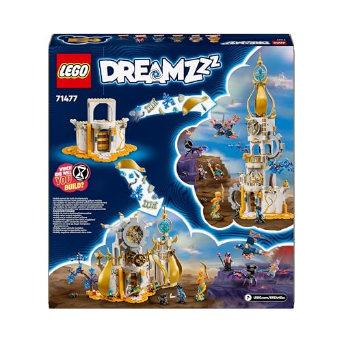 LEGO DREAMZzz 2-en-1 La Tour du Marchand de Sable, Jouet de Château avec Araignée et Oiseau, avec Figurines Sorcière, Cadeau pour Garçons et Filles Dès 9 Ans 71477