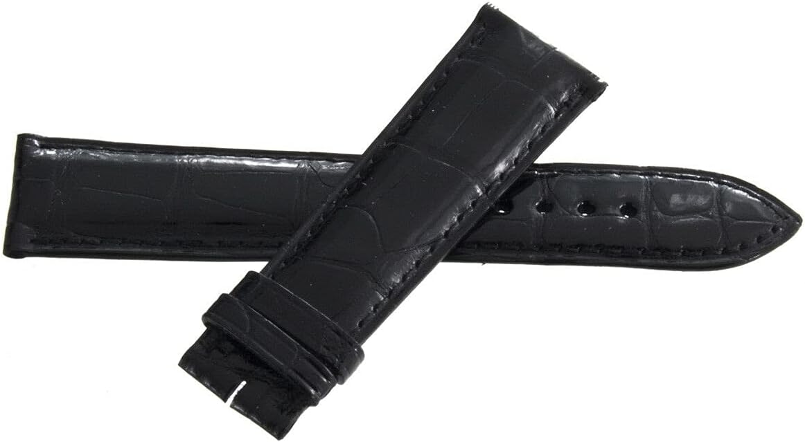 Zenith 22mm x 18mm Black Alligator Leather Watch Band 22-492