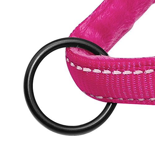 Didog Soft Flannel Padded Dog Vest Harness, Escape Proof/Quick Fit Reflective Dog Strap Harness,Easy For Training Walking,Hot Pink M Size #TOP4