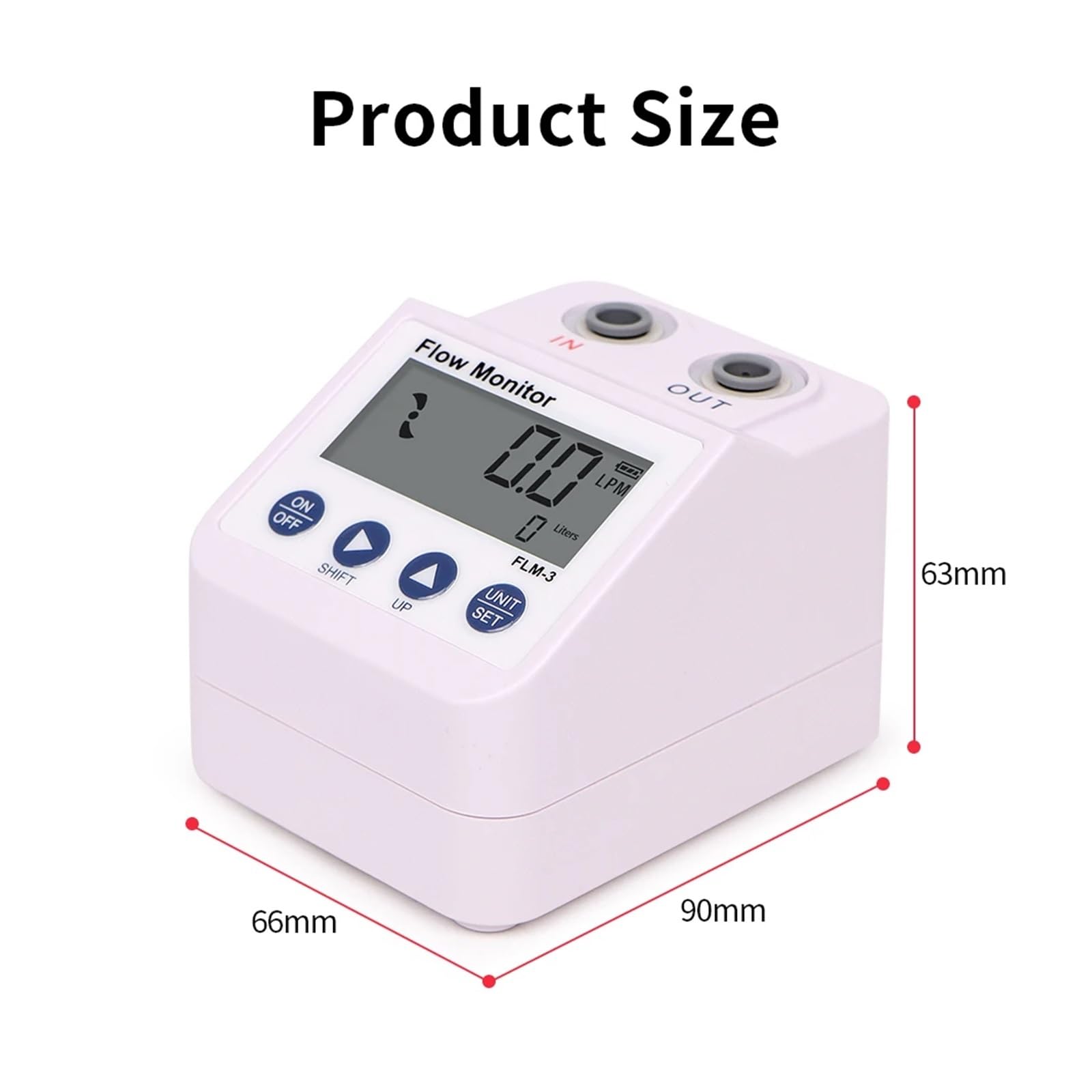Medidor de caudal de agua, Medidor de flujo de agua Purificador de agua Medidor de flujo Alarma y función de ahorro de energía Filtro Sensor de flujo de agua Monitor 1/4 pulgada