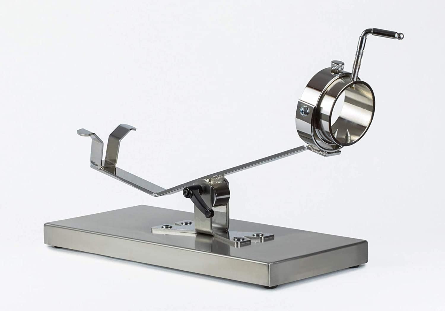 BRICOMIRAS JAMONERO BASCULANTE GIRATORIO CON BASE INOXIDABLE. SOPORTE JAMONERO IDEAL USO DOMÉSTICO Y PROFESIONAL (Inoxidable solo)