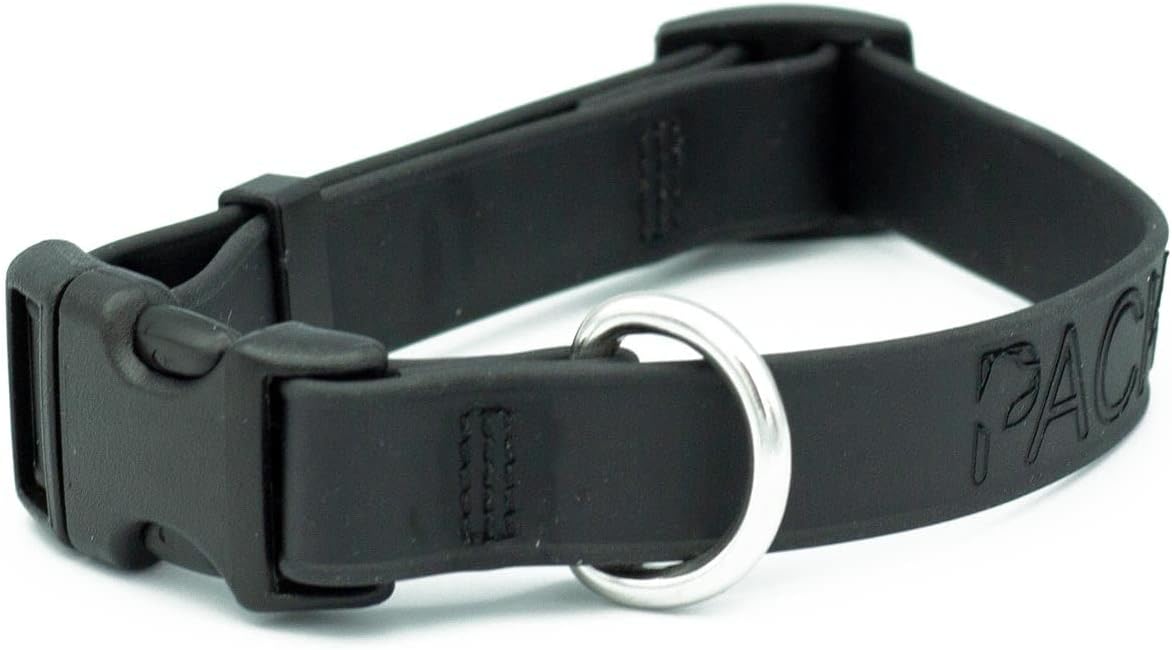 PACKT - Endeavor Waterproof Dog Collars for Small Dogs - Waterproof, No Stink, Made in USA | Midnight - Small Dog Collar | Black Dog Collars for Small Dogs Male & Female | S Dog Collar for Dogs : Pet Supplies