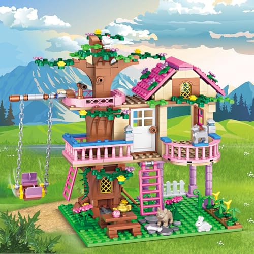 Image of Tree House Building Set Compatible with Lego Friends, 504 PCS Forest House Building Kit Birthday Gift for Kids Girls Boys Age 6-12 Years?7652?