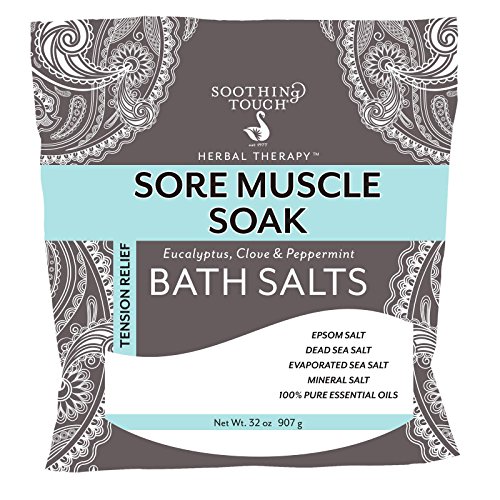 Soothing Touch Tension Relief Sore Muscle Soak Bath Salts Eucalyptus Clove & Peppermint