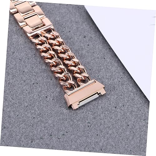 Bracelet de montre double rangée de chaînes chic et confortable or rose - 7