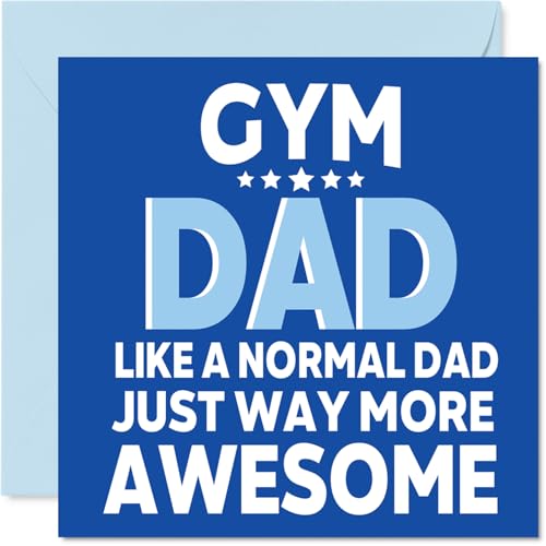 Stuff4 Dad Gym Birthday Card from Son/Daughter, 5.7 Inch
