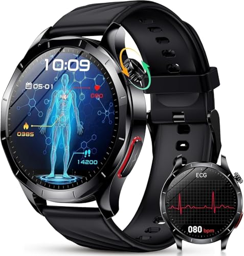 YUPENG Reloj Inteligente Hombre con ECG, 1.43