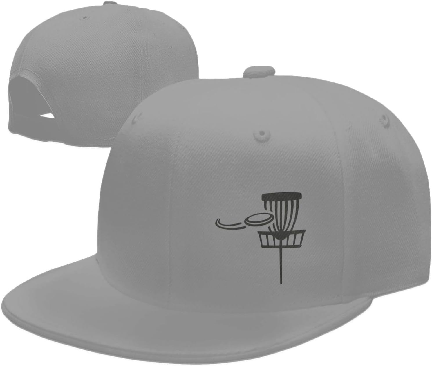 Disc Golf Basket with-Flying-Disk Hats for Men Black Hat Flat Bill Mens Trucker Hats Classic Baseball Cap