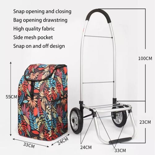 Carro Plegable para Compras con Bolsa Extraíble y Ruedas miniatura 2