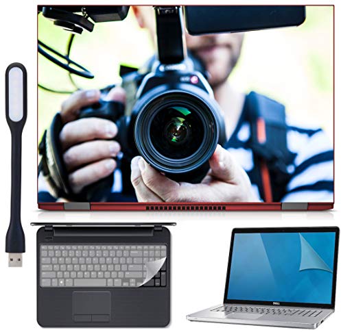 Ramiya- 4in1 Laptop Skin Combo Kit 14 inch with Laptop Skin, Screen Protector, KeyGuard and USB Light – Bubble Free, Waterproof All Type Laptop
